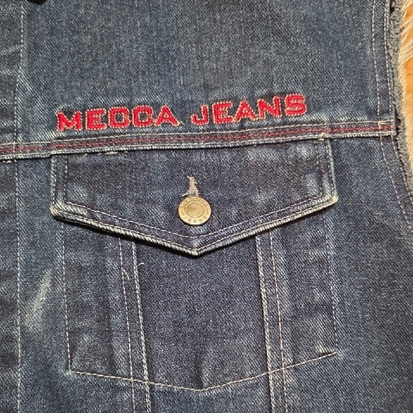 HANDMADE UPCYCLED KISS Denim Vest - Picture 4 of 6